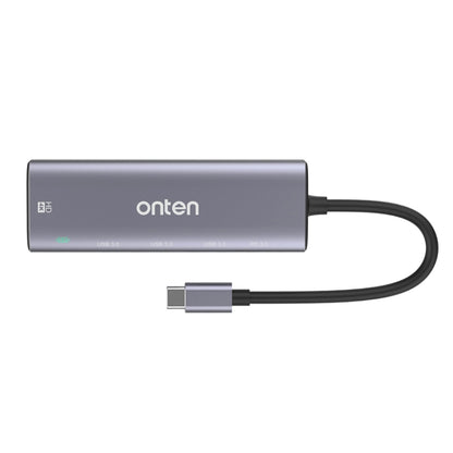 Onten OT-95123 5 in 1 Multifunctional Type-C + USB + HDMI Docking Station, Cable Length: 145mm(Silver) - USB HUB by Onten | Online Shopping South Africa | PMC Jewellery | Buy Now Pay Later Mobicred