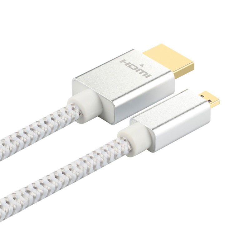 ULT-unite Gold-plated Head HDMI Male to Micro HDMI Male Nylon Braided Cable, Cable Length: 1.2m (Silver) - Cable by ult-unite | Online Shopping South Africa | PMC Jewellery | Buy Now Pay Later Mobicred