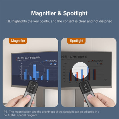 ASiNG A9 32GB Green Light Multifunctional PPT Touch Laser Page Turning Pen Wireless Presenter (Blue) -  by ASiNG | Online Shopping South Africa | PMC Jewellery | Buy Now Pay Later Mobicred