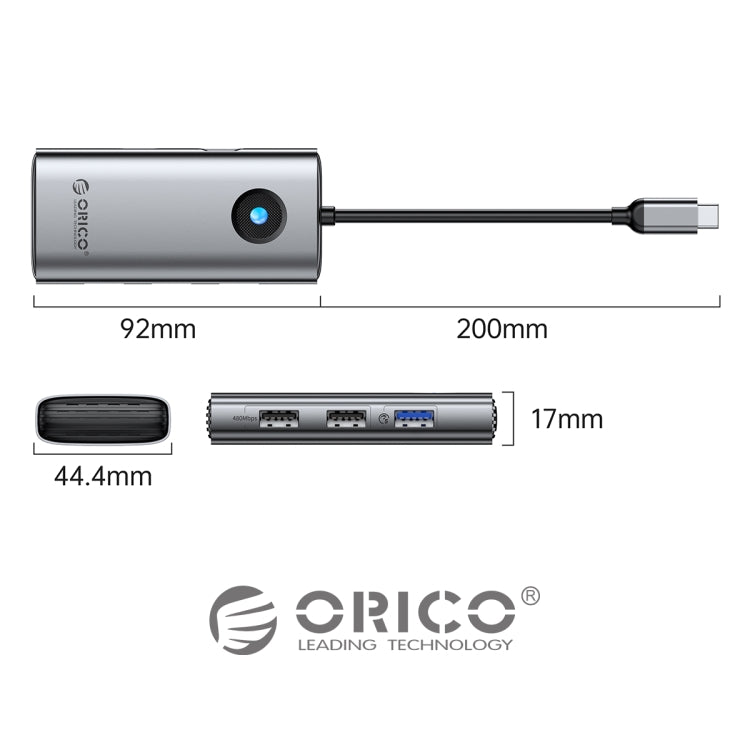 ORICO PW11-6P Type-C / USB-C 6-in-1 5Gbps Multifunction Docking Station (Silver) - free shipping - PMC TechLife - Order now!