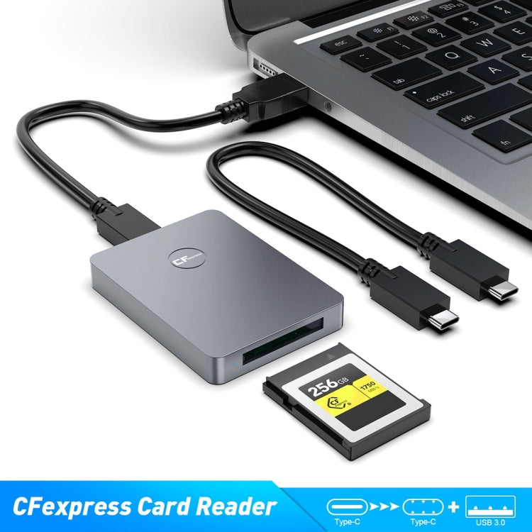Rocketek CR316 USB3.1 Gen2 CFexpress Type B Card Reader(Silver Grey) - free shipping - PMC Jewellery - Order now!