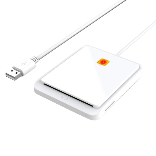 Rocketek CR317 USB 2.0 SIM  / ID / CAC Smart Card 2 in 1 Card Reader (White) -  by ROCKETEK | Online Shopping South Africa | PMC Jewellery | Buy Now Pay Later Mobicred