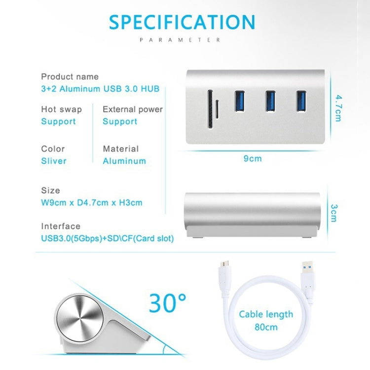 Rocketek HUB-3PC2 High Speed USB 3.0 Splitter HUB Adapter (White) - USB 3.0 HUB by ROCKETEK | Online Shopping South Africa | PMC Jewellery | Buy Now Pay Later Mobicred