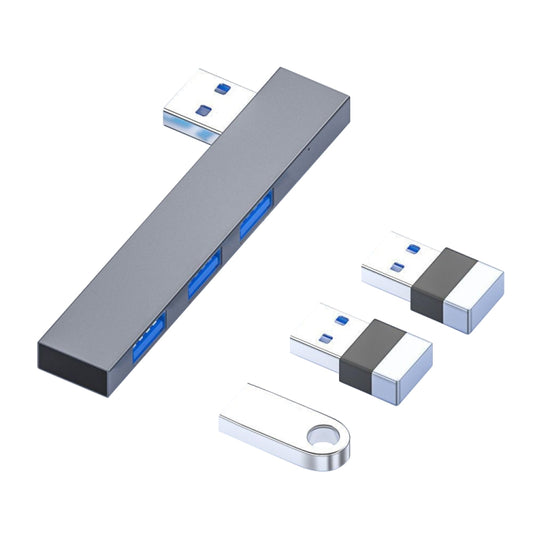 889R USB Male to Dual USB 2.0+USB 3.0 Female Adapter(Silver) - USB 3.0 HUB by PMC Jewellery | Online Shopping South Africa | PMC Jewellery | Buy Now Pay Later Mobicred