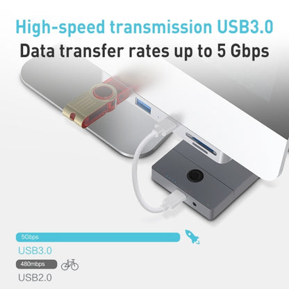 Rocketek HC412 USB3.0 x 3 + SD / TF Card Reader HUB Adapter - USB 3.0 HUB by ROCKETEK | Online Shopping South Africa | PMC Jewellery | Buy Now Pay Later Mobicred