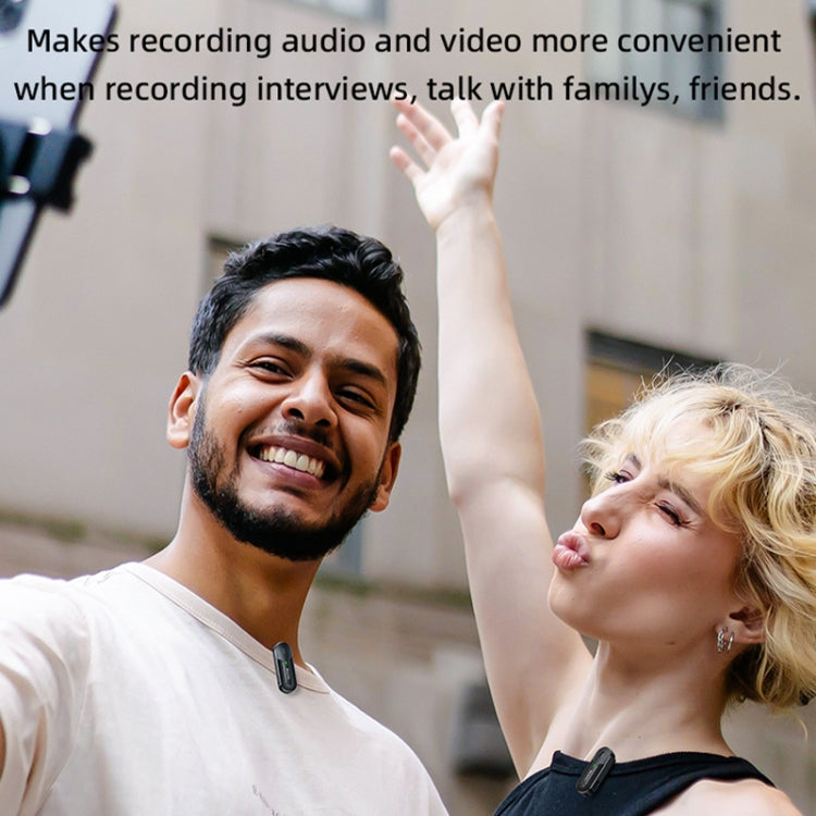 YESIDO KR16 2 in 1 Wireless Lavalier Microphone 8 Pin Receiver with Charging Box - Microphone by Yesido | Online Shopping South Africa | PMC TechLife | Buy Now Pay Later Mobicred