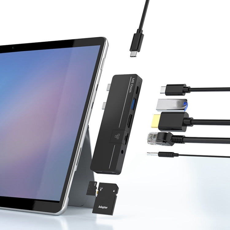 Rocketek SHX6 Multifunctional Dual Type-C Ports Expansion Dock HUB Adapter with LAN - free shipping - PMC Jewellery - Order now!