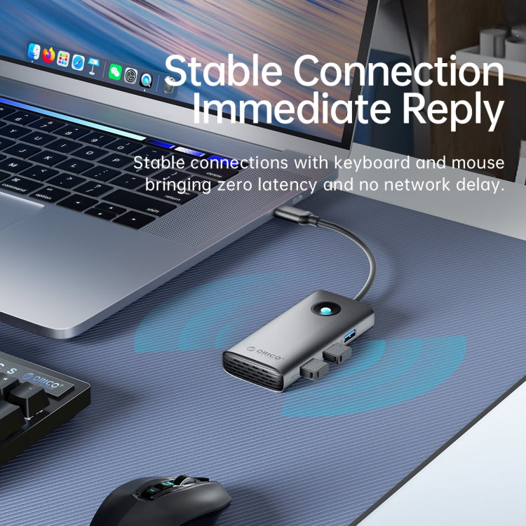 ORICO ORICO-PW11-6PCR R45 Type-C / USB-C 6-in-1 5Gbps Multifunction Docking Station (Silver) - USB HUB by ORICO | Online Shopping South Africa | PMC TechLife | Buy Now Pay Later Mobicred
