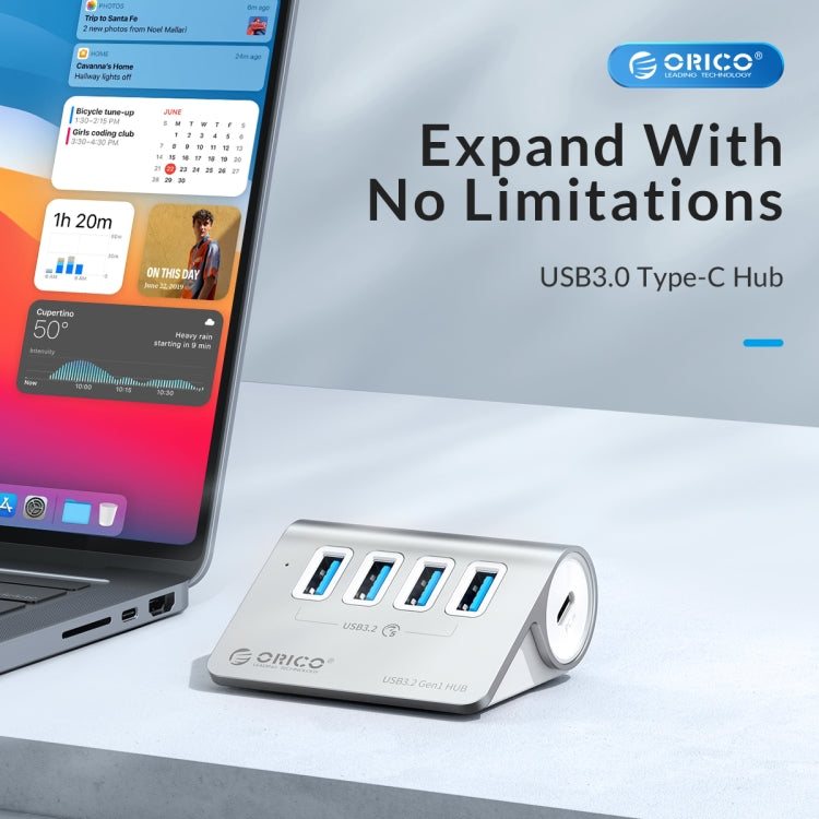 ORICO M3UT3 3-port USB 3.2 HUB with Card Reader (Silver) - free shipping - PMC Jewellery - Order now!