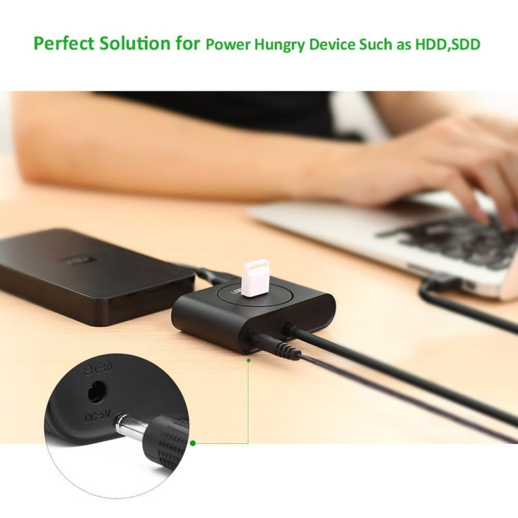 UGREEN Portable Super Speed 4 Ports USB 3.0 HUB Cable Adapter, Not Support OTG, Cable Length: 1m(Black) - USB 3.0 HUB by UGREEN | Online Shopping South Africa | PMC Jewellery