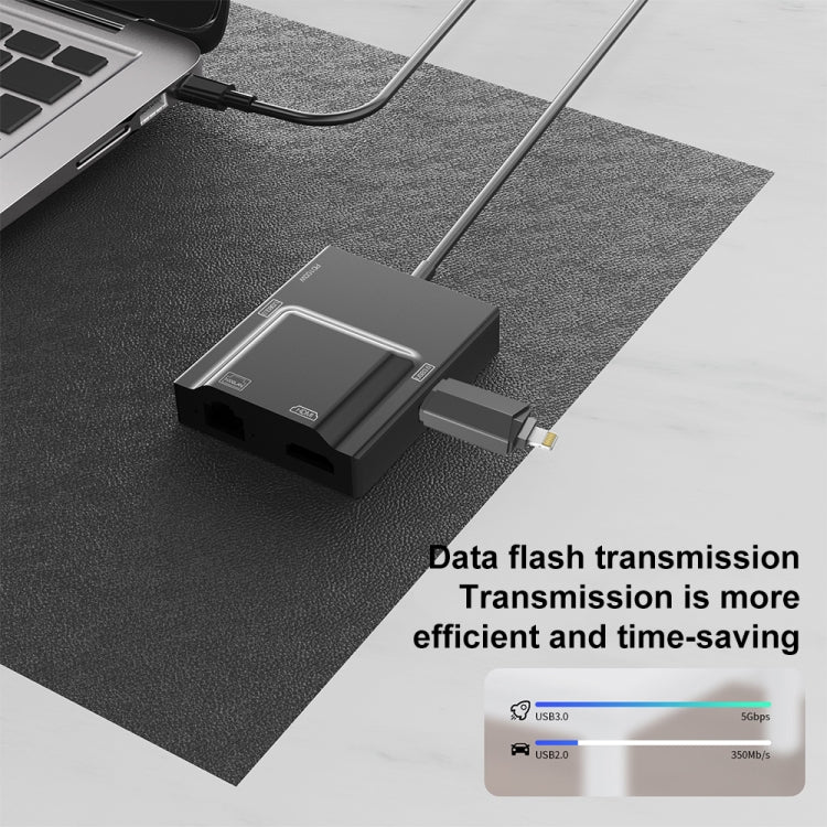 NK-3057HDMI 5 in 1 USB-C / Type-C Multifunctional Converter Docking Station HUB Adapter - USB HUB by PMC Jewellery | Online Shopping South Africa | PMC Jewellery | Buy Now Pay Later Mobicred