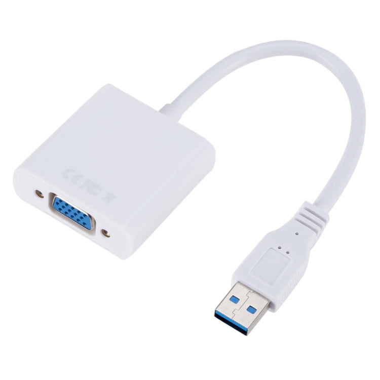 External Graphics Card Converter Cable USB3.0 to VGA, Resolution: 1080P(White) - Converter by PMC TechLife | Online Shopping South Africa | PMC TechLife | Buy Now Pay Later Mobicred