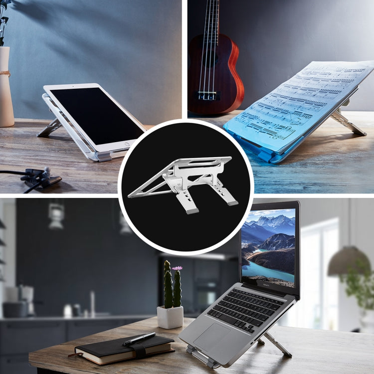 COOLCOLD U2S Portable Foldable Hollow Double Triangle Height Adjustable Aluminum Alloy Bracket for Laptop - free shipping - PMC Jewellery - Order now!