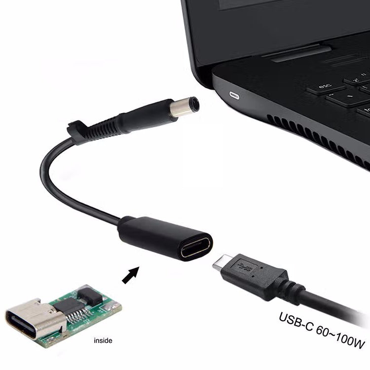 DP USB-C / Type-C to 7.4 x 0.6mm Power Adapter Charger Cable for HP - Universal Power Adapter by PMC TechLife | Online Shopping South Africa | PMC TechLife | Buy Now Pay Later Mobicred