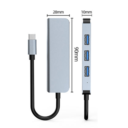 BYL-2013T 4 in 1 USB-C / Type-C to USB 3.0 x 1 + USB 2.0 x 3 HUB Adapter - USB HUB by PMC Jewellery | Online Shopping South Africa | PMC Jewellery | Buy Now Pay Later Mobicred