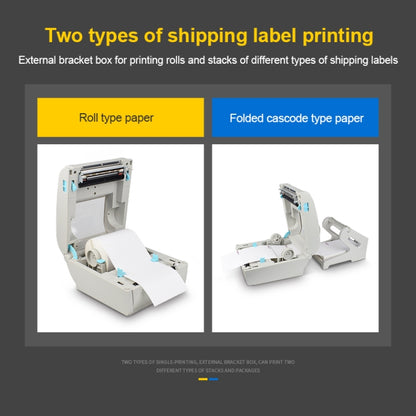 POS-9210 110mm USB POS Receipt Thermal Printer Express Delivery Barcode Label Printer, EU Plug(White) - Printer by PMC Jewellery | Online Shopping South Africa | PMC Jewellery | Buy Now Pay Later Mobicred