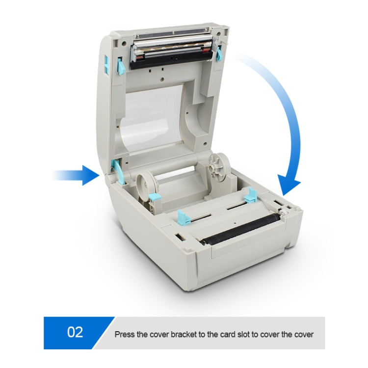 POS-9210 110mm USB POS Receipt Thermal Printer Express Delivery Barcode Label Printer, EU Plug(White) - Printer by PMC Jewellery | Online Shopping South Africa | PMC Jewellery | Buy Now Pay Later Mobicred