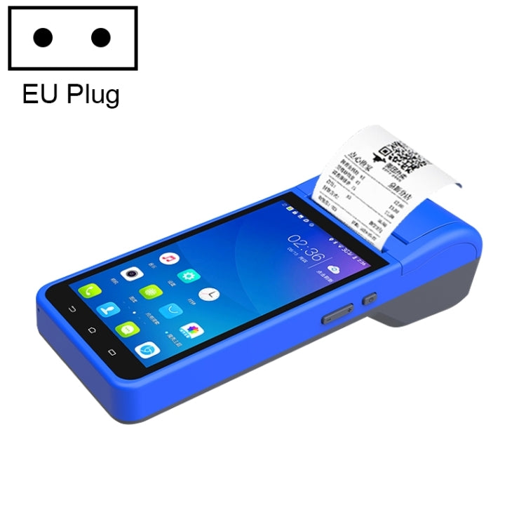POS-6000 4G Version 1GB+8GB 58mm PDA Handheld 5.5 inch QR Code Android Smart POS Teminal Scanner Printer, EU Plug - Printer by PMC TechLife | Online Shopping South Africa | PMC TechLife | Buy Now Pay Later Mobicred