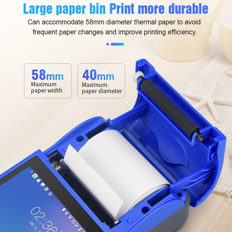 POS-6000 4G Version 1GB+8GB 58mm PDA Handheld 5.5 inch QR Code Android Smart POS Teminal Scanner Printer, EU Plug - Printer by PMC TechLife | Online Shopping South Africa | PMC TechLife | Buy Now Pay Later Mobicred