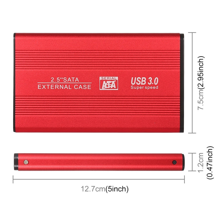 Richwell SATA R2-SATA-2TB 2TB 2.5 inch USB3.0 Super Speed Interface Mobile Hard Disk Drive(Red) - External Hard Drives by Richwell | Online Shopping South Africa | PMC Jewellery | Buy Now Pay Later Mobicred