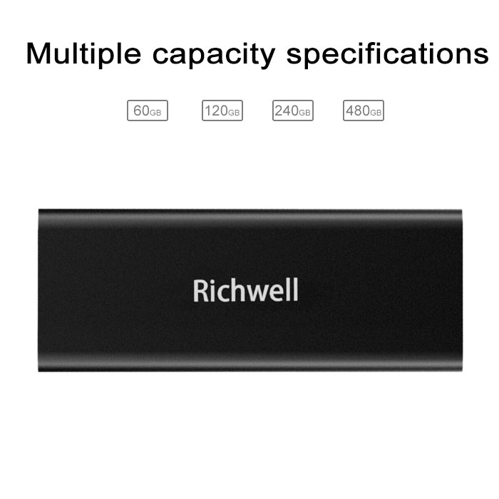 Richwell SSD R280-SSD-240GB 240GB Mobile Hard Disk Drive for Desktop PC(Black) - External Solid State Drives by Richwell | Online Shopping South Africa | PMC Jewellery | Buy Now Pay Later Mobicred