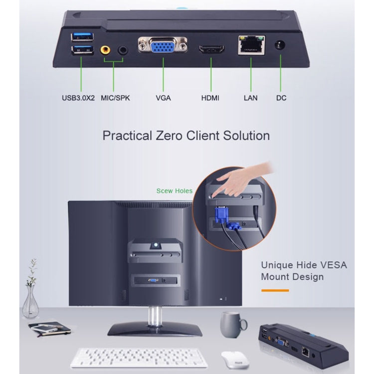 R1 Windows System Mini PC, Quad Core Cortex 2.0GHz, RAM: 1GB, ROM: 8GB - Windows Mini PCs by PMC Jewellery | Online Shopping South Africa | PMC Jewellery | Buy Now Pay Later Mobicred