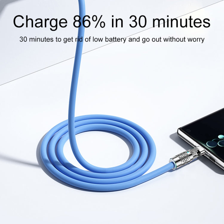 Mech Series 6A 120W USB to 8 Pin 180-degree Metal Plug Fast Charging Cable, Length: 1.2m(Black) - Normal Style Cable by PMC Jewellery | Online Shopping South Africa | PMC Jewellery | Buy Now Pay Later Mobicred