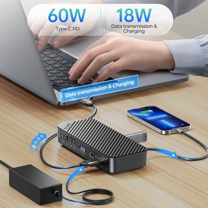 ORICO DKA20-BK-BP 10Gbps 20 in 1 Type-C 3.0 HUB Docking Station (UK Plug) - USB HUB by ORICO | Online Shopping South Africa | PMC Jewellery | Buy Now Pay Later Mobicred