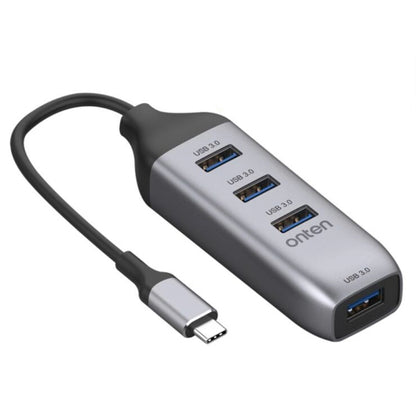 Onten 95118U 4 in 1 USB-C / Type-C to 4 USB 3.0 Ports Multifunctional HUB Converter Docking Station - USB HUB by Onten | Online Shopping South Africa | PMC Jewellery | Buy Now Pay Later Mobicred