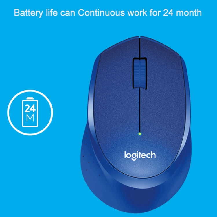 Logitech M330 Wireless Optical Mute Mouse with Micro USB Receiver (Blue) - free shipping - PMC Jewellery - Order now!