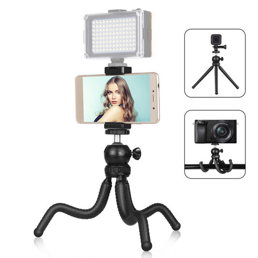 PULUZ Mini Octopus Flexible Tripod Holder with Ball Head & Phone Clamp + Tripod Mount Adapter & Long Screw for SLR Cameras, GoPro, Cellphone, Size: 25cmx4.5cm - Portable Mini Tripod by PULUZ | Online Shopping South Africa | PMC Jewellery | Buy Now Pay Later Mobicred