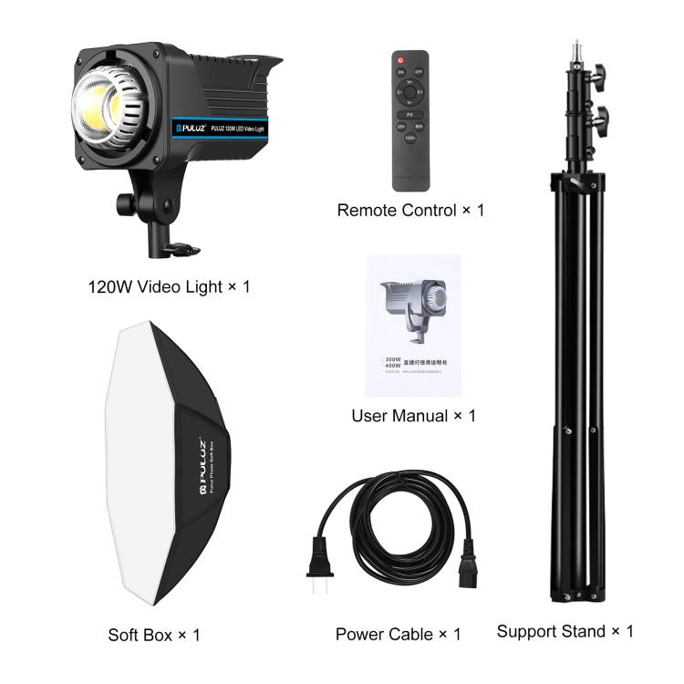 PULUZ 120W Photo Studio Strobe Flash Light Kit with Softbox Reflector & Tripod(US Plug) - free shipping - PMC TechLife - Order now!