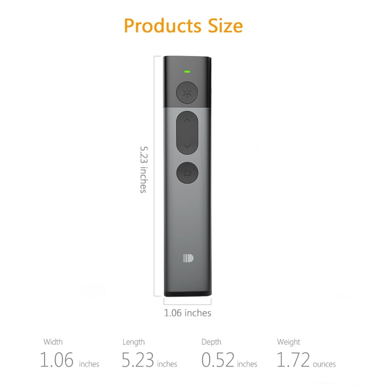 Doosl DSIT032 2.4GHz Wireless Presenter PowerPoint Clicker Representation Remote Control Green Laser Pointer, Control Distance: 100m -  by DOOSL | Online Shopping South Africa | PMC Jewellery | Buy Now Pay Later Mobicred
