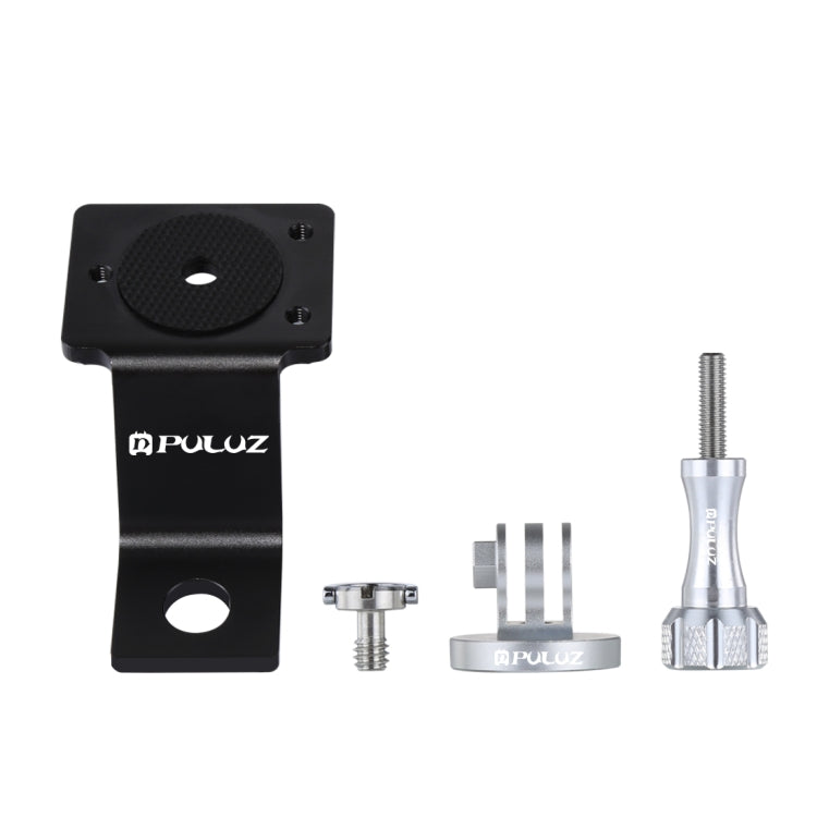 PULUZ Aluminum Alloy Motorcycle Fixed Holder Mount with Tripod Adapter & Screw for GoPro Hero12 Black / Hero11 /10 /9 /8 /7 /6 /5, Insta360 Ace / Ace Pro, DJI Osmo Action 4 and Other Action Cameras(Silver) - Holder by PULUZ | Online Shopping South Africa | PMC Jewellery | Buy Now Pay Later Mobicred
