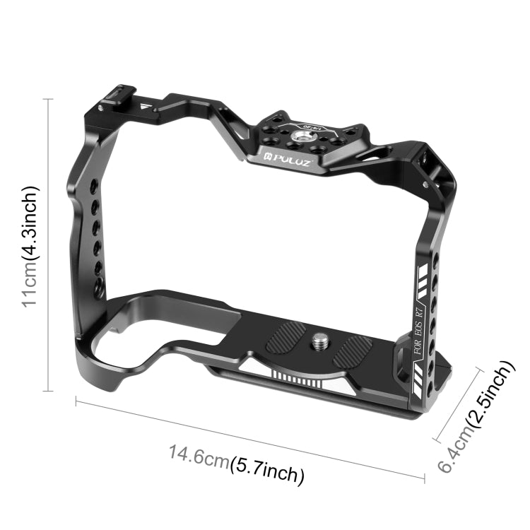 For Canon EOS R7 PULUZ Metal Camera Cage Stabilizer Rig(Black) - free shipping - PMC TechLife - Order now!