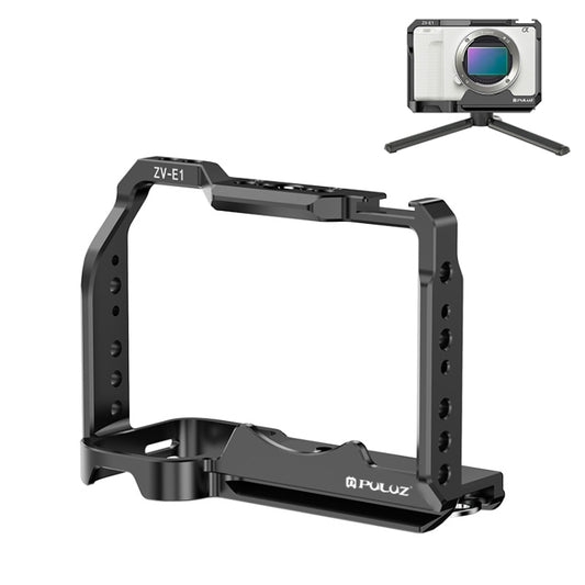 For Sony ZV-E1 PULUZ Aluminum Alloy Camera Cage Stabilizer (Black) - Camera Cage by PULUZ | Online Shopping South Africa | PMC Jewellery | Buy Now Pay Later Mobicred