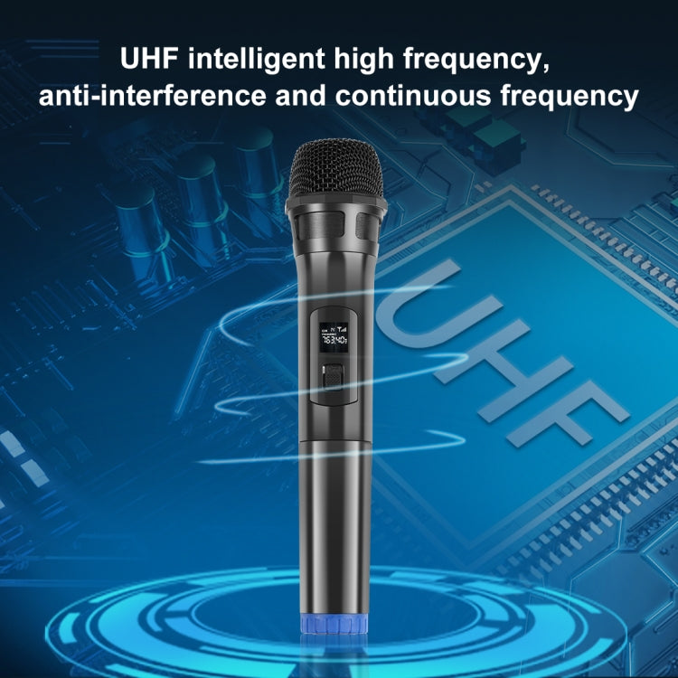 PULUZ UHF Wireless Dynamic Microphone with LED Display, 6.35mm Transmitter(Black) - Microphone by PULUZ | Online Shopping South Africa | PMC Jewellery