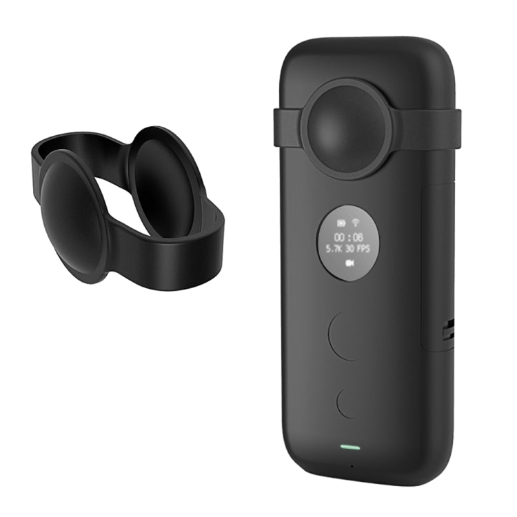 PULUZ Silicone Protective Case with Lens Cover for Insta360 ONE X(Black) - Case & Bags by PULUZ | Online Shopping South Africa | PMC TechLife | Buy Now Pay Later Mobicred