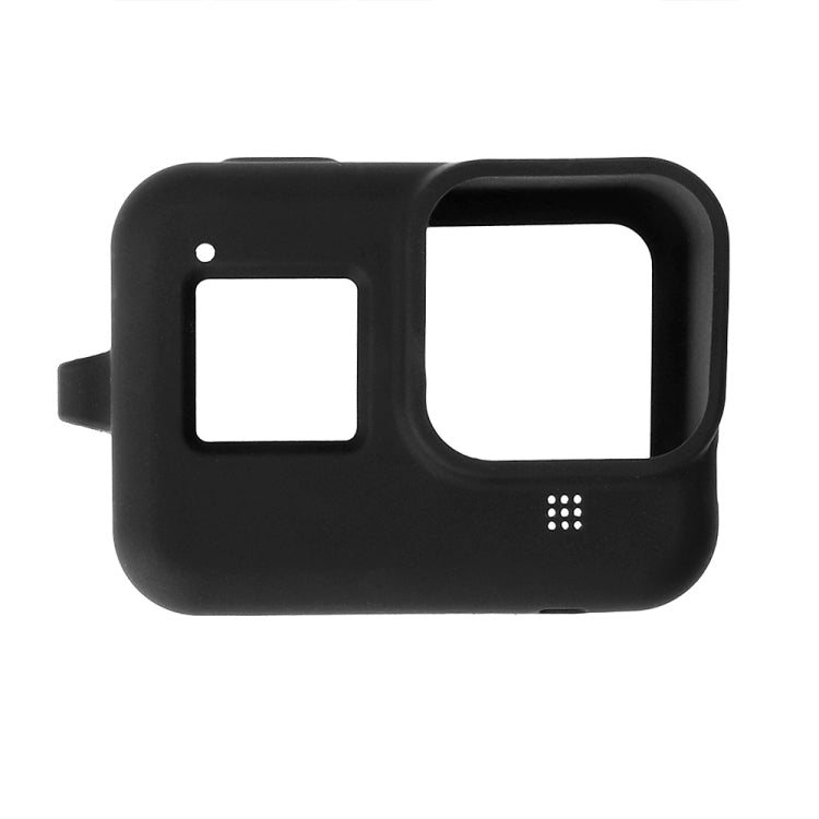 PULUZ Silicone Protective Case Cover with Wrist Strap for GoPro HERO8 Black(Black) - Silicone Cases by PULUZ | Online Shopping South Africa | PMC Jewellery