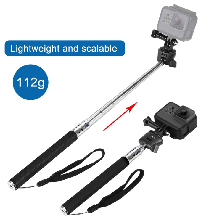 PULUZ Extendable Handheld Selfie Monopod for GoPro Hero12 Black / Hero11 /10 /9 /8 /7 /6 /5, Insta360 Ace / Ace Pro, DJI Osmo Action 4 and Other Action Cameras, Length: 22.5-80cm - Extendable Pole by PULUZ | Online Shopping South Africa | PMC Jewellery | Buy Now Pay Later Mobicred