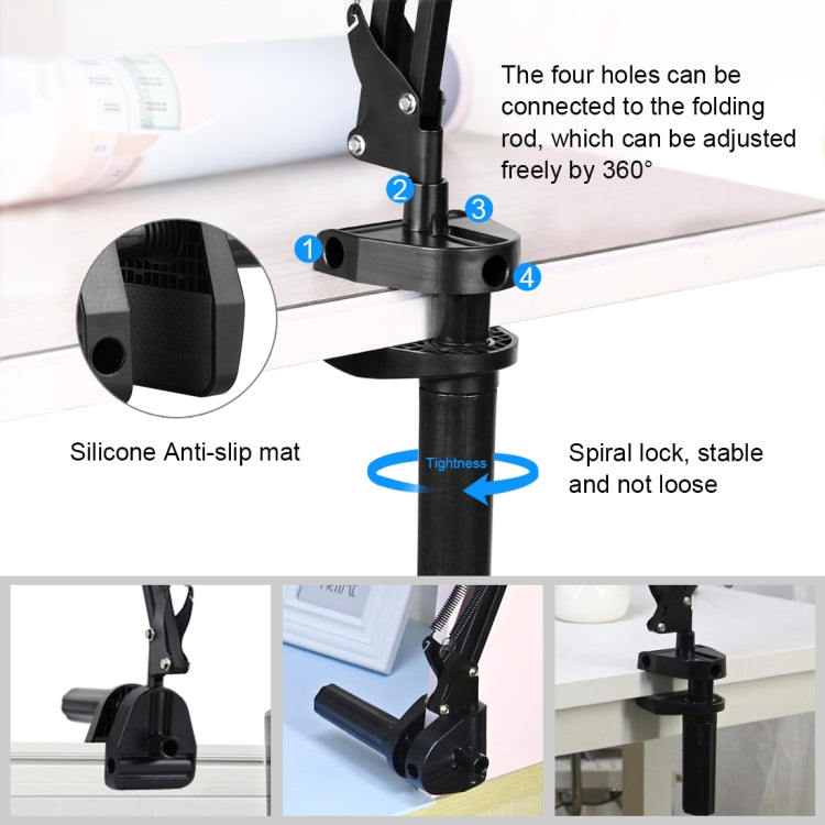 PULUZ Live Broadcast Desktop Articulating Arm Holder with Phone Clamp (Black) - Lazy Bracket by PULUZ | Online Shopping South Africa | PMC TechLife