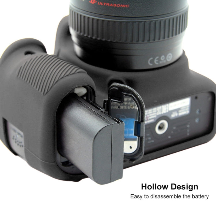 PULUZ Soft Silicone Protective Case for Canon EOS 80D(Black) - Protective Case by PULUZ | Online Shopping South Africa | PMC TechLife | Buy Now Pay Later Mobicred