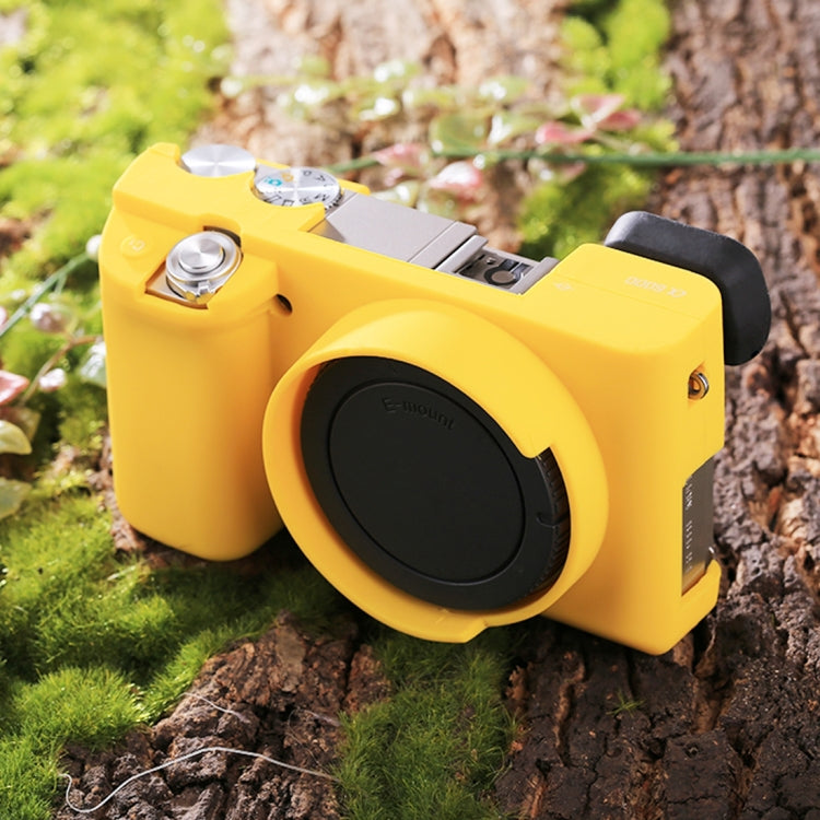 PULUZ Soft Silicone Protective Case for Sony ILCE-6000 / A6000(Yellow) - Protective Case by PULUZ | Online Shopping South Africa | PMC Jewellery | Buy Now Pay Later Mobicred