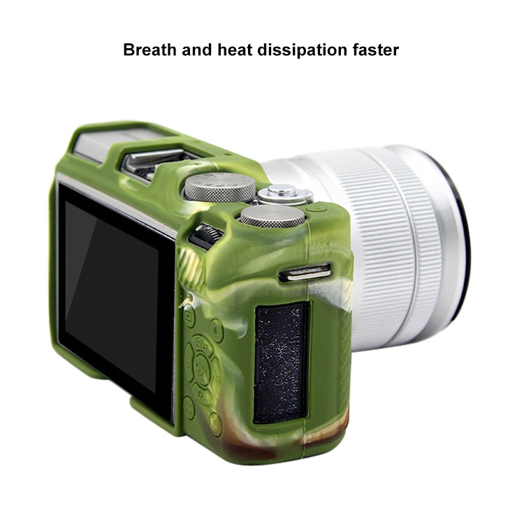 PULUZ Soft Silicone Protective Case for FUJIFILM X-A3 / X-A10(Camouflage) - free shipping - PMC TechLife - Order now!