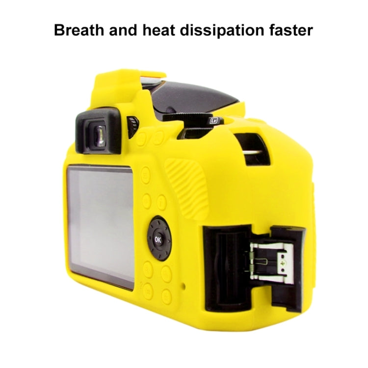 PULUZ Soft Silicone Protective Case for Nikon D3500(Yellow) - Protective Case by PULUZ | Online Shopping South Africa | PMC TechLife | Buy Now Pay Later Mobicred