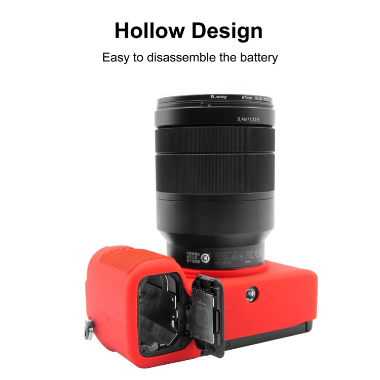 PULUZ Soft Silicone Protective Case for Sony A7C / ILCE-7C(Red) - Protective Case by PULUZ | Online Shopping South Africa | PMC TechLife | Buy Now Pay Later Mobicred
