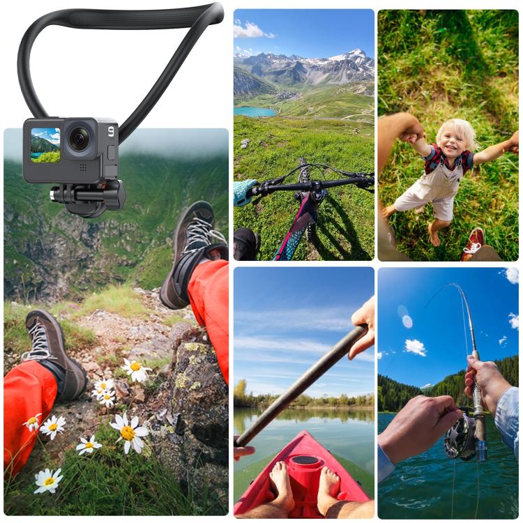 PULUZ Lazy Neck Bracket Magnetic Quick Release POV View Mount (Black) - free shipping - PMC TechLife - Order now!