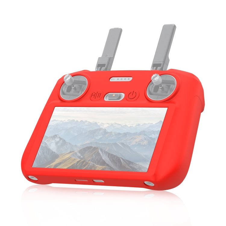 For DJI Mini 4 Pro / Air 3 Remote Control / DJI RC 2 with Screen PULUZ Silicone Protective Case (Red) - Carry Cases & Bags by PULUZ | Online Shopping South Africa | PMC Jewellery | Buy Now Pay Later Mobicred