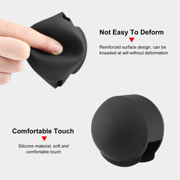 For Insta360 X3 / X4 PULUZ Invisible Dive Case Lens Guard Silicone Protective Cover (Black) - Len Accessories by PULUZ | Online Shopping South Africa | PMC Jewellery