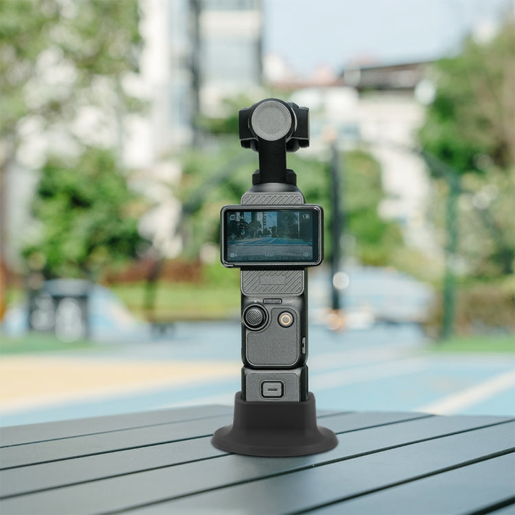 For DJI Osmo Pocket 3 PULUZ Silicone Dock Desktop Charging Base Bracket (Black) - Mount & Holder by PULUZ | Online Shopping South Africa | PMC TechLife | Buy Now Pay Later Mobicred